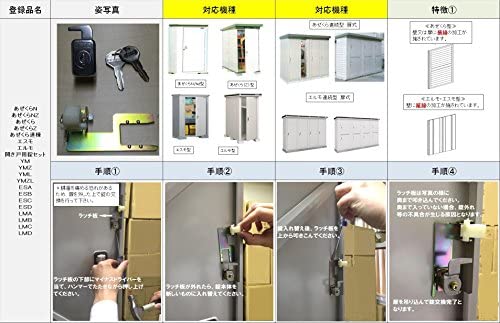 ヨドコウ ヨド物置 錠セット あぜくら・エスモ・エルモ開き戸用の通販 