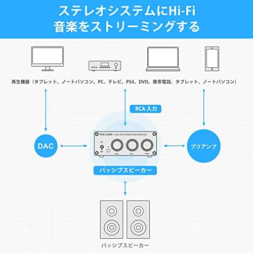 Fosi Audio TB10A 2 チャンネルアンプ 100W x 2 パワーアンプ ステレオ
