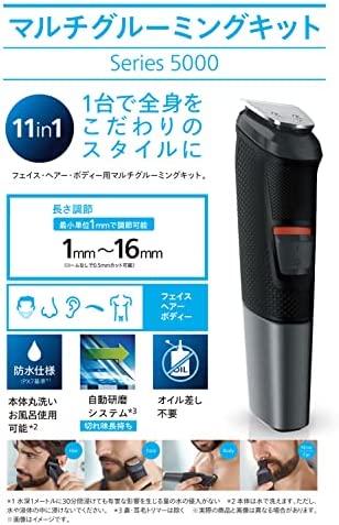 フィリップス マルチグルーミングキット(バリカン/ヒゲトリマー/鼻毛カッター) MG5730/15_1