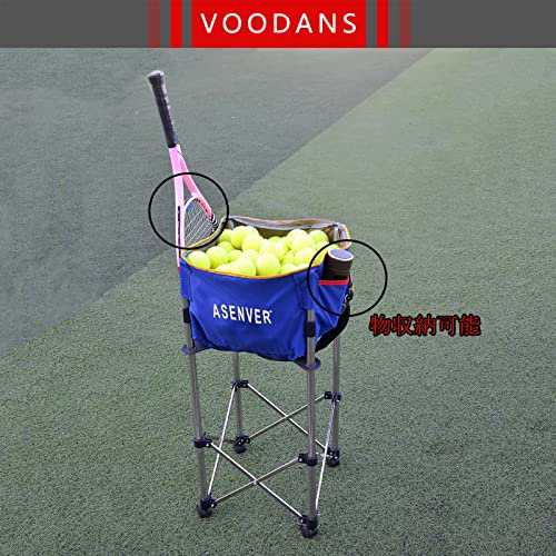 Voodans ボールカート ボールバッグ 移動式 キャスター付ボールバスケット 練習用 ボール収納カゴ 野球、ソフトボール、テニス、バドミン