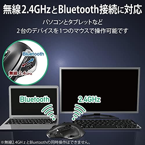エレコム マウス ワイヤレス (レシーバー/Bluetooth切替) L
