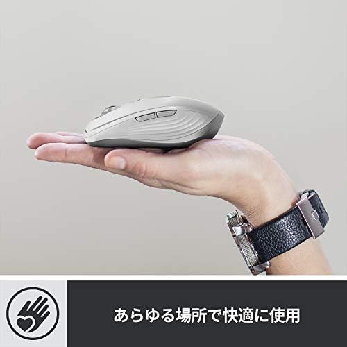 ロジクール MX ANYWHERE 3 ワイヤレス モバイルマウス MX1700PG Unifying Bluetooth 高速スクロールホイール 充電式 無線 windows mac chrome iPad OS MX1700 ペイルグレイ