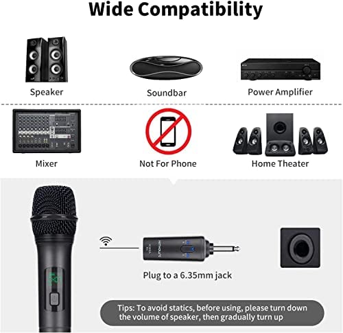 Kithouse K380Aワイヤレスマイク Bluetoothカラオケマイク 2本