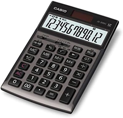カシオ 本格実務電卓 12桁 日数&amp;時間計算 ジャストタイプ グレージュブラウン JS-20DC-GB-N グリーン購入法適合 エコマーク認定