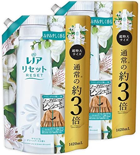 (まとめ買い) (大容量) レノア リセット 柔軟剤 ヤマユリ＆グリーンブーケ 詰め替え 1 420mL ×2個