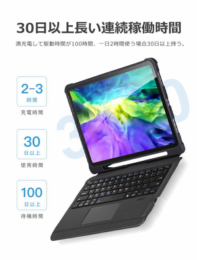 キーボード 着脱式 手帳型 ケース iPad Air4 iPad 第8世代 10.2インチ