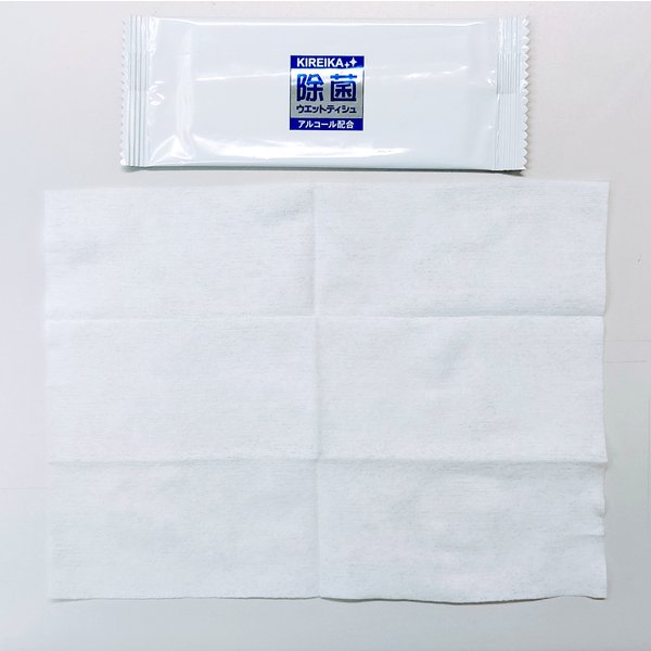 九州紙工 KIREIKA アルコール入り除菌ウエットティッシュ 除菌シート 3,000枚入 個包装 業務用 携帯用 おでかけ 災害 備蓄　パッチテスト済み OS-106_5