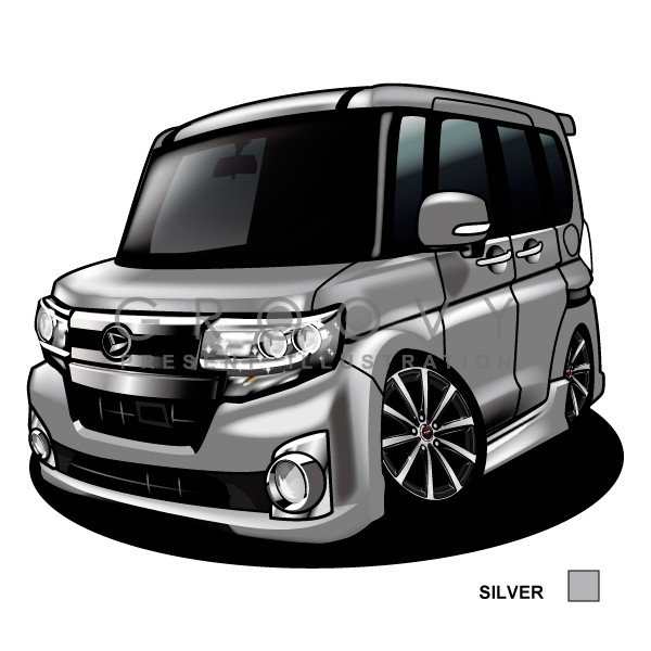 車好き プレゼント ダイハツ タント カスタムLA600S ver2 車 ポスター