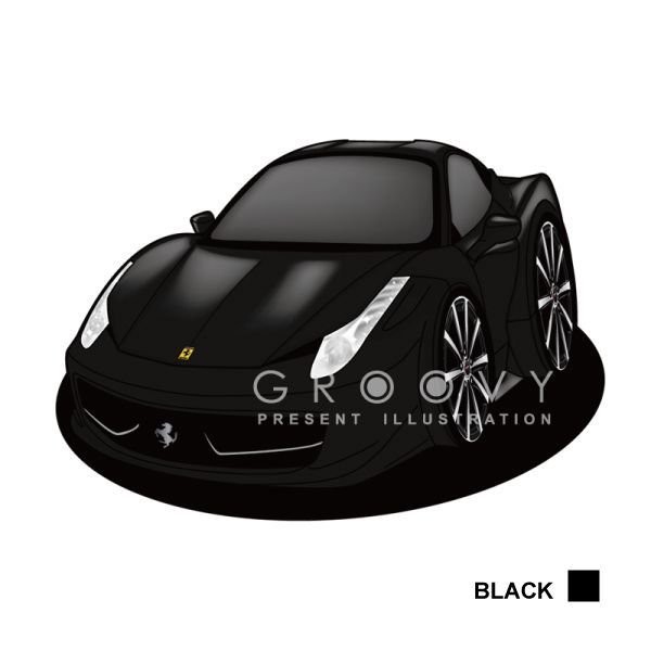 車好き プレゼント フェラーリ 458 イタリア 車 イラスト A4版 グルービー ferrari FERRARI italia 458 納車 祝い  パーツ カスタム ギフト グッズ おしゃれ かっこいい アート アクセサリーの通販はau PAY マーケット - CARE DESIGN | au  PAY マーケット－通販サイト