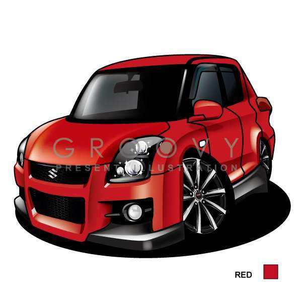 車好き プレゼント スズキ スイフト スポーツZC31S 車 イラスト A4版高級フレーム グルービー SUZUKI swift 納車 祝い パーツ  カスタム ギフト グッズ おしゃれ かっこいい アート アクセサリーの通販はau PAY マーケット - CARE DESIGN | au PAY  マーケット－通販サイト