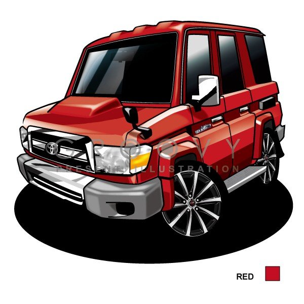 車好き プレゼント トヨタ ランドクルーザー 70 車 イラスト 版 グルービー Toyota ランクル 納車 祝い パーツ カスタム ギフト グッズの通販はau Pay マーケット Care Design