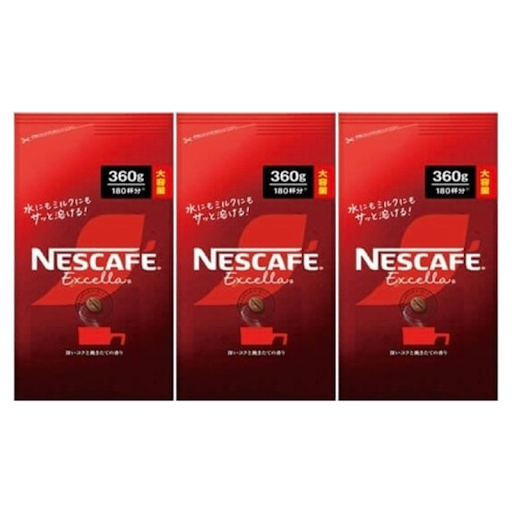 ネスカフェ エクセラ 詰め替え 360g インスタントコーヒー 3個セット 賞味期限2027年4月