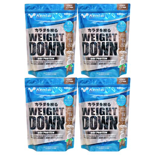 ケンタイ ウェイトダウン ソイプロテイン ココア風味 880g 4個セット kentaiの通販は