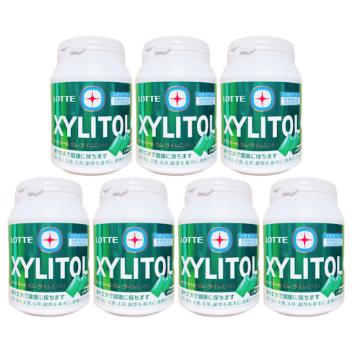 ロッテ キシリトールガム ライムミント メガボトル 290g 7個セット ボトルガム 大容量 緑のボトル