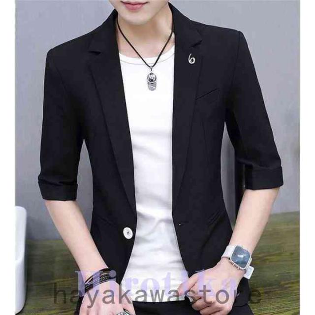 テーラードジャケット メンズ サマージャケット ブレザー ジャケット テーラード 夏 薄手 7分袖 21 新作の通販はau Pay マーケット Hxジャパン