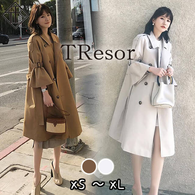 トレンチコート レディース ロング トレンチコート ロング丈 キャンディー袖 コート アウター 大きいサイズ 秋 ライトアウター フォーマル ロング ジャケット 美シルエット 通勤 オフィス 大人可愛い おしゃれ ゆったり フレアの通販は 6,712円