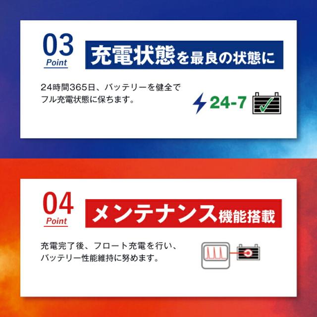 tecMATE（テックメイト）OptiMATE 3（TM447）オプティメイト3 バッテリー充電器  12V 2.5-50Ahバイクバッテリー対応 車両側ケーブル付属（サルフェーション除去）_8