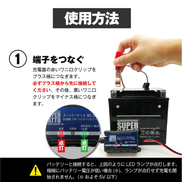 バイクバッテリー充電器+GSユアサYTZ12S セット 【バイクバッテリー】■■STZ12S、GTZ12S、FTZ12Sに互換■■ボルティクス・スーパーナット【特別割引】フォルツァ,フェイズ,シャドウファントム,シャドウ750,VFR,CBR1100XX ブラックバード,VTR1000F ファイアストーム_13
