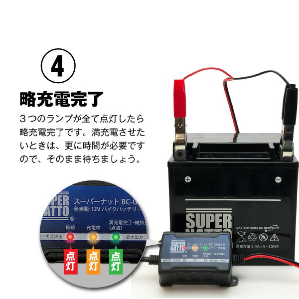 バイクバッテリー充電器+GSユアサYTZ12S セット 【バイクバッテリー】■■STZ12S、GTZ12S、FTZ12Sに互換■■ボルティクス・スーパーナット【特別割引】フォルツァ,フェイズ,シャドウファントム,シャドウ750,VFR,CBR1100XX ブラックバード,VTR1000F ファイアストーム_15