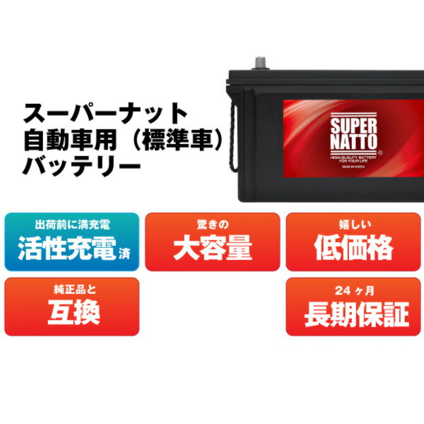 130E41R・初期補充電済■カーバッテリー■(110E41R 120E41R 125E41Rに互換) SUPER NATTO（スーパーナット)【新品】_3