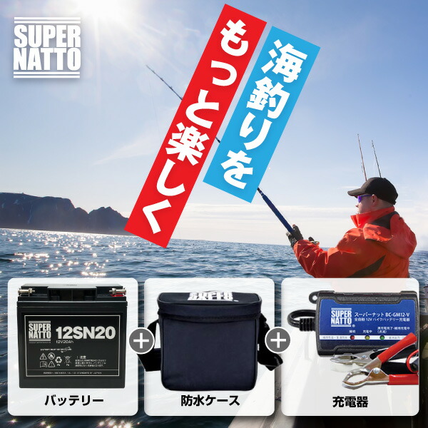 バッテリー（12V20Ah）ダイワ シマノ 対応＋充電器＋防水キャリーケース+釣り用端子(ネジ) セット■■スーパーナットST-1220【送料無料】マリンパワー など対応【電動リール用バッテリー】ダイワ タフバッテリー20000C互換【新品】 バッテリー（12V20Ah）ダイワ シマノ 対応＋充電器＋防水キャリー