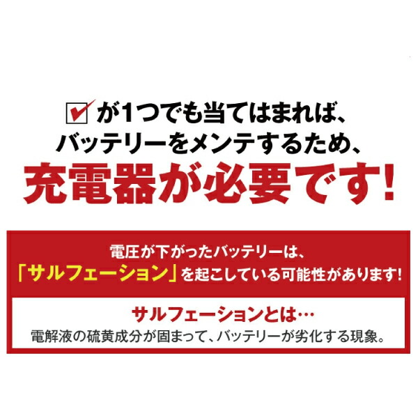 バイクバッテリー充電器+SB18L-A セット■バイクバッテリー■YB18L-A GM18A-3A互換■12V/6V切替 星乃充電器・スーパーナットZ1000GTR、ZG1000A、ZX1000A、Z1100ST、BMW R80GS、MOTO GUZZI NTX 他(液入済)_6