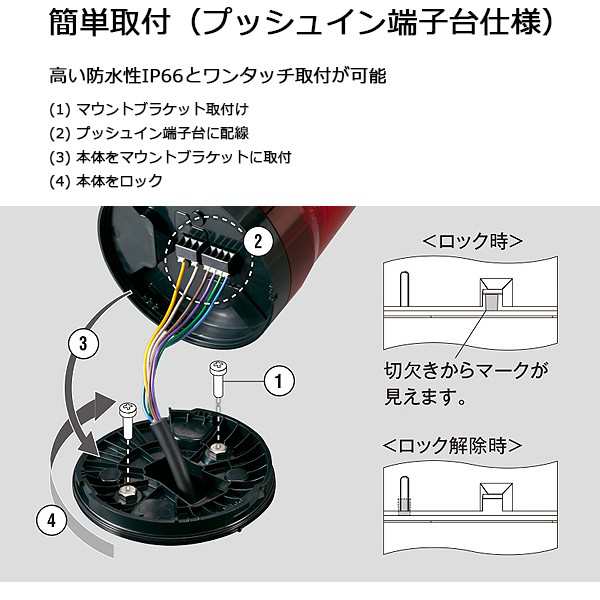 パトライト/PATLITE 表示灯 SL08-M1KTB-R Φ80 DC12?24V 発光パターン