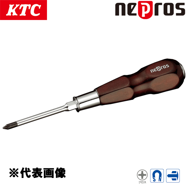 KTC ネプロス 木柄ドライバ貫通タイプ クロス No3 ND3P-3の通販は 6,116円