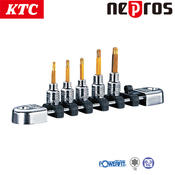 KTC ネプロス 6.3sq.T型トルクスビットソケットセット 5コ組 NTQ4T05Aの通販は 18,007円