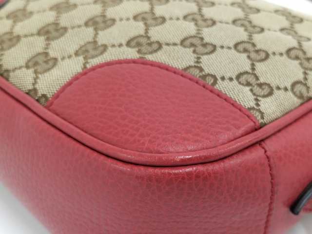 中古】GUCCI ショルダーバッグ GGキャンバス レザー キャンバス