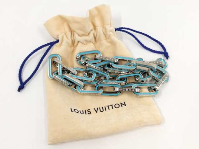 中古】LOUIS VUITTON コリエ モノグラム リンクス チェーン ネックレス 