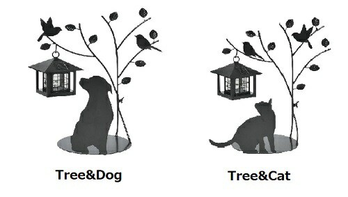 セトクラフト シルエットソーラー(Tree＆Dog、Tree＆Cat)　 SI-1953-900、 SI-1954-900 シルエットソーラー【公式ライセンス商品】