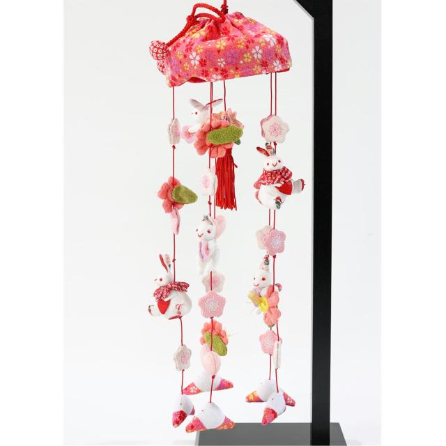 吊るし飾り つるし雛 つるし飾り さげもん 【雪ん子うさぎ】 スタンド