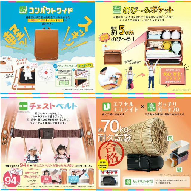 2024年度 ランドセル ふわりぃ 女の子 プラチナセレクト チェストベルト A4フラットファイル対応 タブレットPC対応 クラリーノ 大容量 保証付き 軽量 ピンク キャメル ベージュ パープル 紫 水色 ネイビー 360度反射 のび〜るポケット 日本製 05-83200 定価66,の品_11