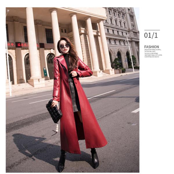 コート レザーコート 美シルエット レザーロングコート レザー 革