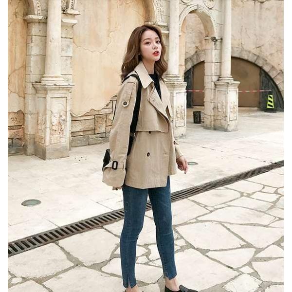 新品 ショートトレンチコート ジャケット カジュアル