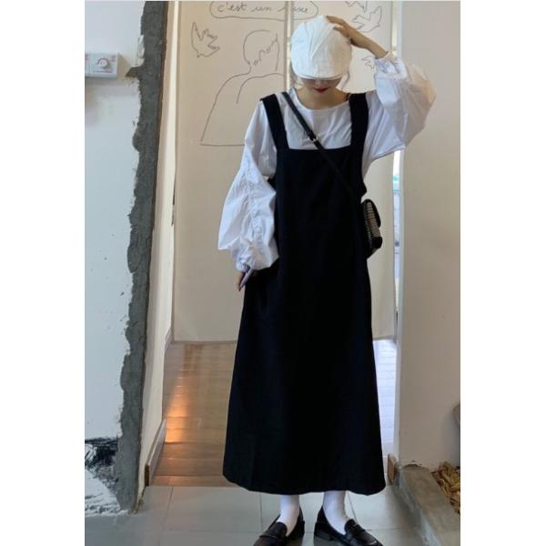 ジャンパースカート ワンピース カジュアル ルームウエア 大きいサイズ オールシーズン 春 夏 秋 冬 ミディアム丈 人気商品 送料無料の通販は