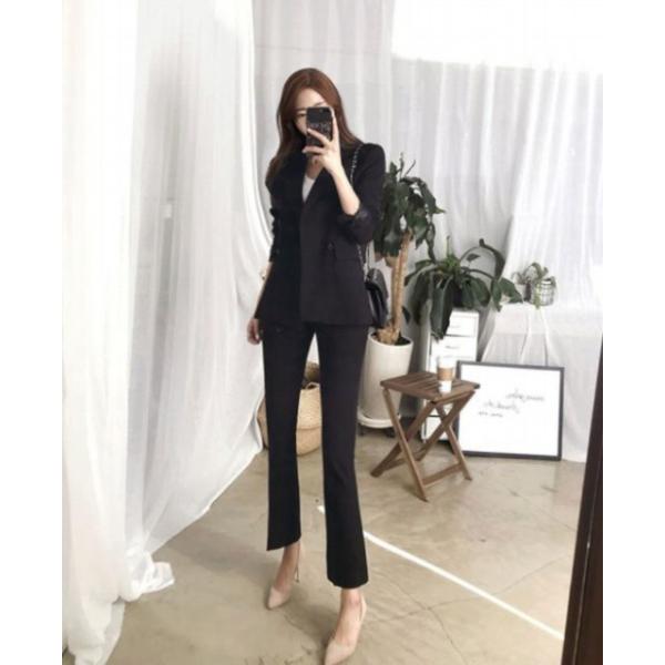 スーツ セットアップ レディース ジャケット パンツ ビジネス 2点セット 小さいサイズ 大きいサイズ パンツスーツ 人気商品 送料無料の通販は 6,980円