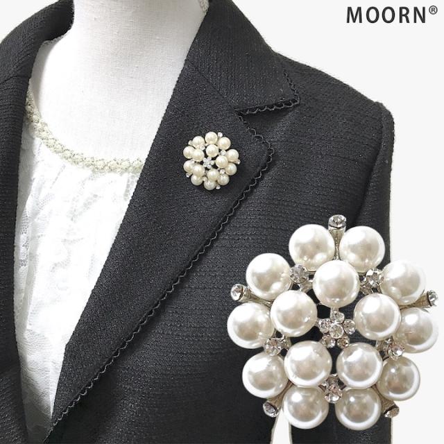 ブローチ パール 入学式 卒業式 入園式 卒園式 パールブローチ ライン