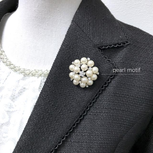 ブローチ パール 入学式 卒業式 入園式 卒園式 パールブローチ ライン