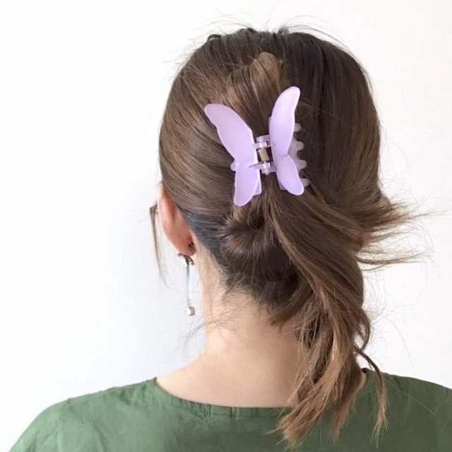 ヘアクリップ バタフライ バンスクリップ ヘアクリップ 蝶々