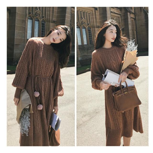 店内SALE!! ポンポン ファー オーバーサイズ ケーブル ニット フレア ワンピース ロング 長袖 / レディース ロングワンピース ミモレ丈ワンピース ボリュームスリーブ セーター ミモレ丈 ケーブルニット ゆったり 秋 冬 春 茶色 ブラウン ベージュ キナリ 秋冬 秋 冬 店内SALE!! ポンポン ファー オーバーサイズ ケーブル ニット フレア ワンピース ロング 長袖 / レディース ロングワンピース ミモレ丈ワンピース ボリュームスリーブ セーター ミモレ丈 ケーブルニット ゆったり 秋 冬 春 茶色 ブラウン ベージュ キナリ 秋冬 秋 冬