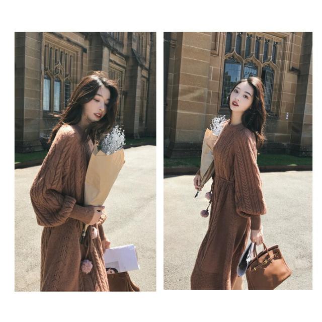 店内SALE!! ポンポン ファー オーバーサイズ ケーブル ニット フレア ワンピース ロング 長袖 / レディース ロングワンピース ミモレ丈ワンピース ボリュームスリーブ セーター ミモレ丈 ケーブルニット ゆったり 秋 冬 春 茶色 ブラウン ベージュ キナリ 秋冬 秋 冬 店内SALE!! ポンポン ファー オーバーサイズ ケーブル ニット フレア ワンピース ロング 長袖 / レディース ロングワンピース ミモレ丈ワンピース ボリュームスリーブ セーター ミモレ丈 ケーブルニット ゆったり 秋 冬 春 茶色 ブラウン ベージュ キナリ 秋冬 秋 冬