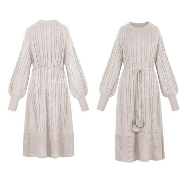 店内SALE!! ポンポン ファー オーバーサイズ ケーブル ニット フレア ワンピース ロング 長袖 / レディース ロングワンピース ミモレ丈ワンピース ボリュームスリーブ セーター ミモレ丈 ケーブルニット ゆったり 秋 冬 春 茶色 ブラウン ベージュ キナリ 秋冬 秋 冬 店内SALE!! ポンポン ファー オーバーサイズ ケーブル ニット フレア ワンピース ロング 長袖 / レディース ロングワンピース ミモレ丈ワンピース ボリュームスリーブ セーター ミモレ丈 ケーブルニット ゆったり 秋 冬 春 茶色 ブラウン ベージュ キナリ 秋冬 秋 冬