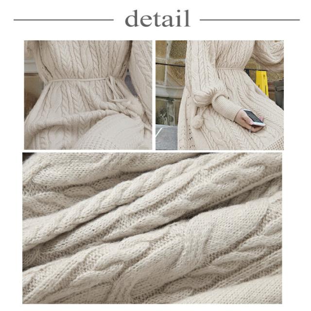 店内SALE!! ポンポン ファー オーバーサイズ ケーブル ニット フレア ワンピース ロング 長袖 / レディース ロングワンピース ミモレ丈ワンピース ボリュームスリーブ セーター ミモレ丈 ケーブルニット ゆったり 秋 冬 春 茶色 ブラウン ベージュ キナリ 秋冬 秋 冬 店内SALE!! ポンポン ファー オーバーサイズ ケーブル ニット フレア ワンピース ロング 長袖 / レディース ロングワンピース ミモレ丈ワンピース ボリュームスリーブ セーター ミモレ丈 ケーブルニット ゆったり 秋 冬 春 茶色 ブラウン ベージュ キナリ 秋冬 秋 冬