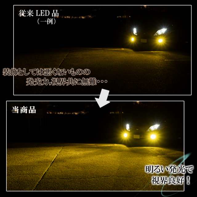 プリウス 30系 LEDフォグランプ イエロー H8 H11 H16 バルブ 黄色 冷却ファン搭載 2個セット 左右 明るい 後付け 汎用 フォグライト  フォの通販はau PAY マーケット - KI-GIFT | au PAY マーケット－通販サイト