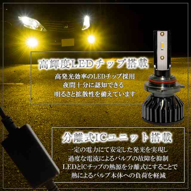 LEDフォグランプ イエロー HB4 LED バルブ 黄色 後付け 交換 １年保証 アルファード ヴェルファイア 10系後期 20系前期 ハイエース  200系の通販はau PAY マーケット - KI-GIFT | au PAY マーケット－通販サイト