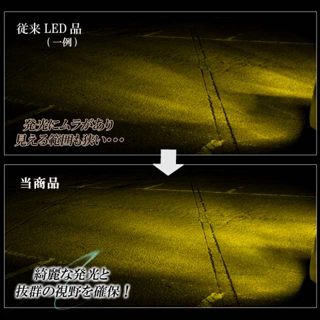 LEDフォグランプ イエロー H8 H11 H16 バルブ 黄色 爆光 フォグライト ...