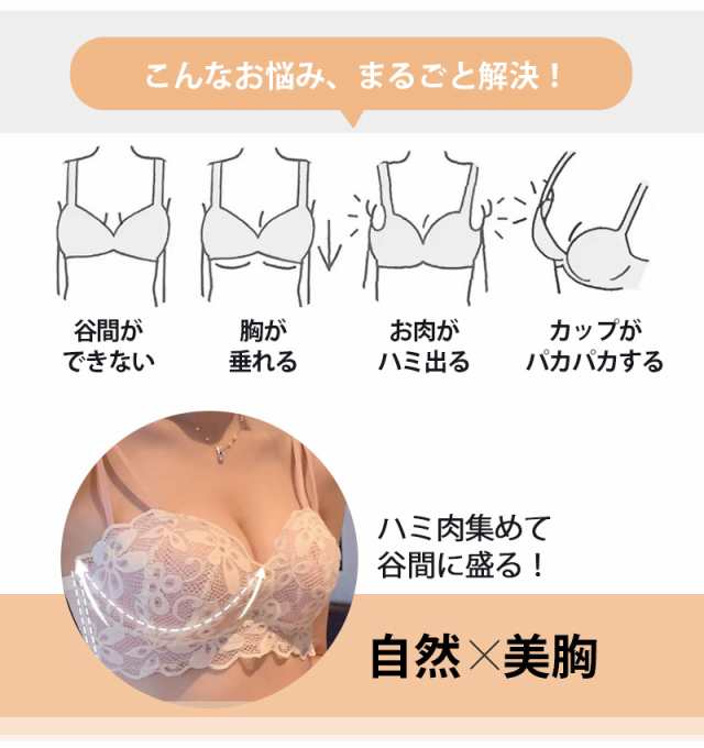 ストラップレスブラ ノンワイヤー 焦げ臭 ブラジャー 厚盛り 美谷間 68