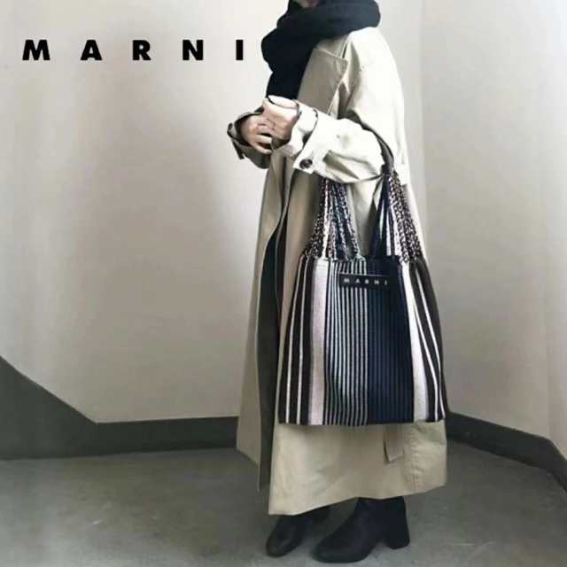 MARNI マルニ marni バッグ トートバッグ 送料無料 2023夏新作 キャンバス A4サイズ収納可 バッグ カジュアルスタイル 軽量 春夏  大容量